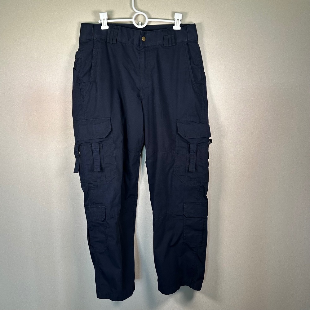 5.11 Tactical Stryke Pants Mens 34x30 Navy Blue Ripstop Cargo TDU Work 74369